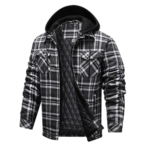 Stile: una fantastica giacca a quadri primaverile o invernale. Mariti, padri, fidanzati, amici, fratelli. Perfetta per casa, lavoro o qualsiasi attività all'aperto, escursionismo, arrampicata, viaggi, caccia, campeggio e pesca.