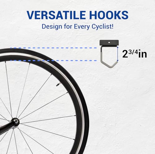 Yes4All Freestanding Bike Storage Rack, 300 Lbs 5 Levels Sturdy Steel Vertical Bike Rack, Bike Racks for Home and Garage Organizer, Indoor/Outdoor Bike Storage Rack