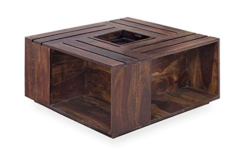 Image of Wooden Center Table for Living Room | Coffee Table for Home Wooden Coffee Table for Living Room and Office | Tea Table | Sofa Set Center Table in WalnutFinish
