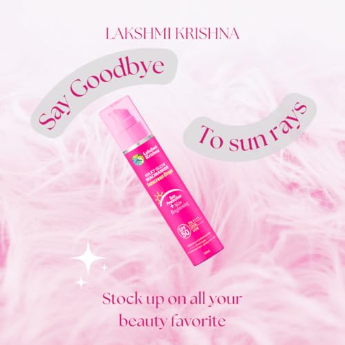 Image of Lakshmi Krishna All NATURALS Milky Glow Niacinamide Sunscreen Drops SPF 50 | Lightweight, Hydrating, & Non-Greasy | Broad-Spectrum UVA /UV