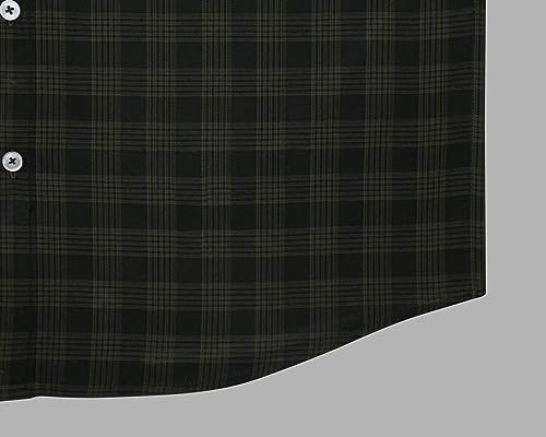 Image of GHPC 100% Cotton Checkered Half Sleeves Regular Fit Formal Shirt for Men