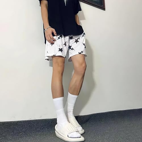 Shorts Mesh Print Drawstring Shorts Hip Hop Casual Cool Workout Basketball Short Pants3