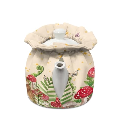 Hechitok Rabbit Mushroom Tea Pots Cover Cozy Desk Accessories Tea Cozy Tea Pot Cover Keep Warm Teapot Cozy Breakfast Warmer for Home Travel