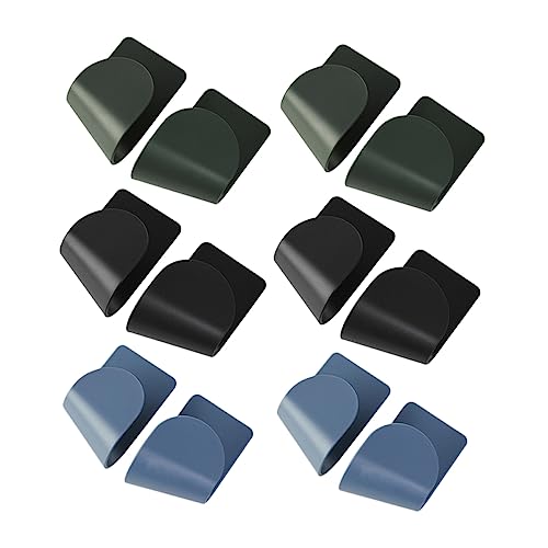 MUCKLILY 6 Pairs Wall Mounted Pot Lid Holder Plastic Organizer for Kitchen Storage Multi Functional Rack for Lids Cutting Boards and Utensils Space Saving Design