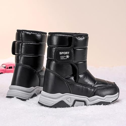 Girls Winter Boots Waterproof Lightweight Kids Snow Boots with Fur Lined Non Slip Sole Girls Warm Slip On Short Boot for Outdoor Activities4