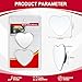 LivTee Blind Spot Mirrors, Heart Shaped HD Glass Frameless Convex Rear View Mirrors, Wide Angle Adjustable Stick for Side Mirror, Automotive Exterior Accessories for Car, SUV & Trucks, Pack of 2