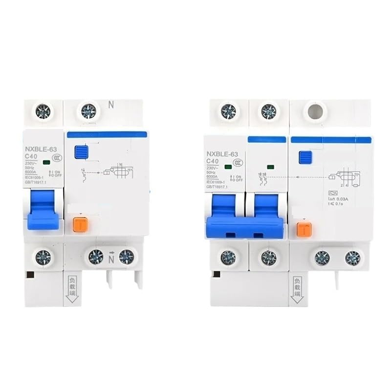 Interruttore differenziale tipo A NXBLE-63 RCBO 1P+N 2P 40A Stazione di ricarica Fotovoltaico Solare Tipo A(1P and N)