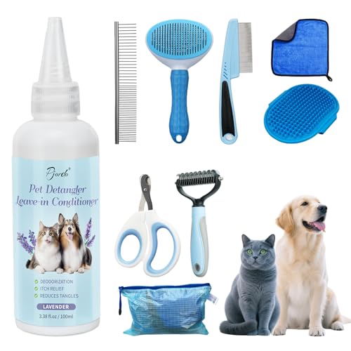 8 in-1 Dog Grooming Kit - Supplies for Short and Long Hair Dogs &...