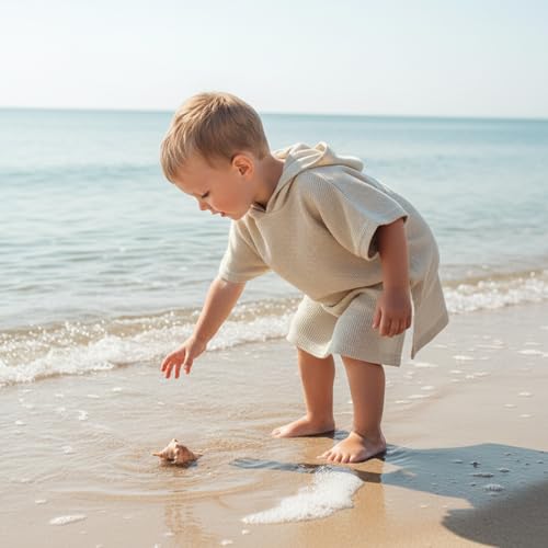 Image of Toddler Little Girl Swim Cover Up Beach Towel kids Bathing Suit Cover Ups Swimsuit Summer Baby Beach Essentials