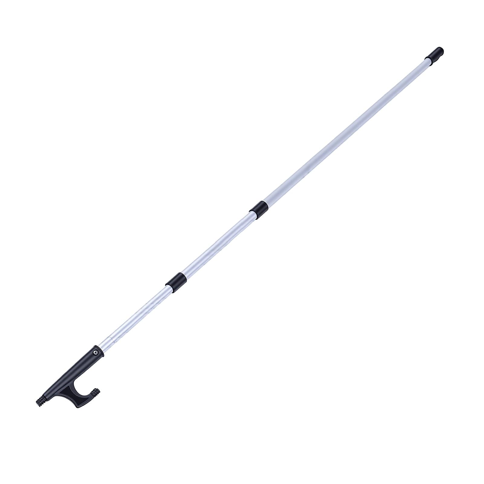 Mezzo Marinaio Telescopico 4,8 a 12 Piedi per L'attracco | 3 Sezioni Palo Marino Retrattile con Gancio per Bacino in Alluminio Leggero per Attracco di Barche Accessori per Kayak Pesca