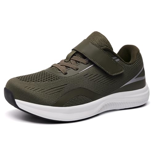 Fulkid Boys Girls Kids Shoes Wide Toe-Cap Girls Sneakers Ultralight Tennis Shoes for Boys Non-Slip Kids Sneakers Green Size 11.5 by Fulkid - Used condition - US$15.43
