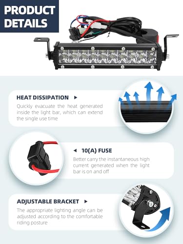 Image of Dirt Bike Light Bar 60W 4200LM Motorcycle Headlight Light Bar Plug-Play Universal for Most 7 /8 inch handlebar CRF110 KLX140 KLX110 TTR110 TTR110E KLX PW XR RM KX Motocross