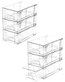 6 Pack Stackable Storage Drawers,Plastic Organizers Bins, Drawers Storage with Handles and Movable Dividers for Organization and Storage in Fridge,Bathroom, Pantry, Kitchen Cabinets, Under Sink