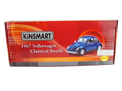 Modelo a escala 1:24 Volkswagen Beetle 1967 negro miniatura 4