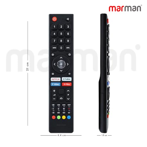 Image of marman Compatible with Nokia Smart Tv Remote Control Suitable for Models 32HDADNVVEE 40FHDADNVVEE 43FHDADNVVEE 43UHDADNVVGE 50UHDADNVVGE 55UHDADNVVGE Non Voice Command with Streaming Apps