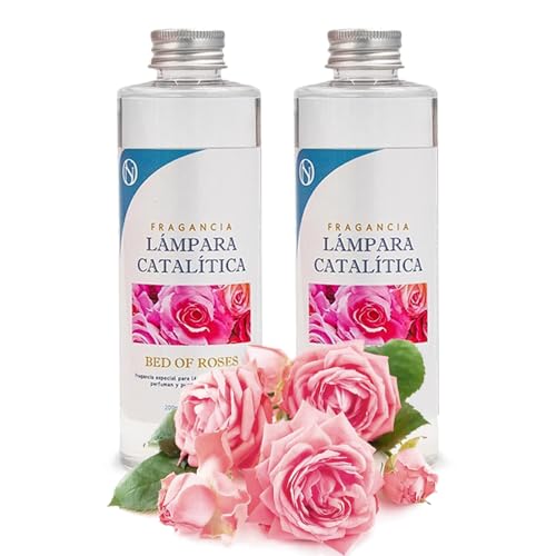 M MAMA MANUELA Pack Ahorro 2X Fragancias para Lámpara catalítica 500ml: Aroma Bed of Roses. Disfruta de tu Aroma Favorito Durante más Tiempo.