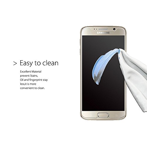 Image of Click to see full view Galaxy S6 Screen Protector, [Bubble-Free][HD-Clear][Anti-Scratch][Anti-Glare][Anti-Fingerprint] Premium Tempered Glass Screen Protector for Samsung Galaxy S6,-[3Pack]