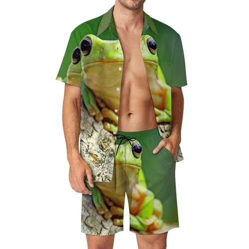 Chemise Hawaïenne Homme Ensemble Léger Anti-Transpiration avec Short et Pantalon de Plage S