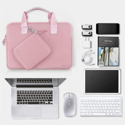 Image of Laptop Sleeve 15.6-16 inch Case with Small Pouch, Neoprene Computer Bag Compatible with MacBook Pro 16 inch M4 /M3 /M2 /M1, MacBook Pro 15.4 inch and Most 15.6-16 inch Notebooks, P02K01