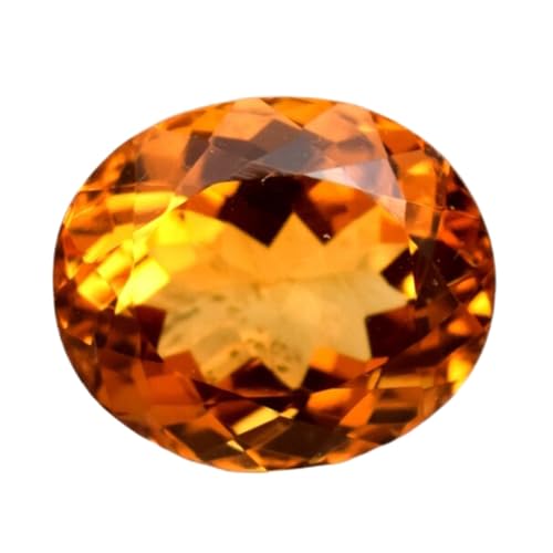 Citrine naturelle ovale 17mm pierre en vrac à facettes pour création de bijoux DIY GH_NAT_07968