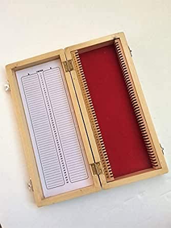 COMET Diwakar Wooden Microscope Slide Box (50 Slides)