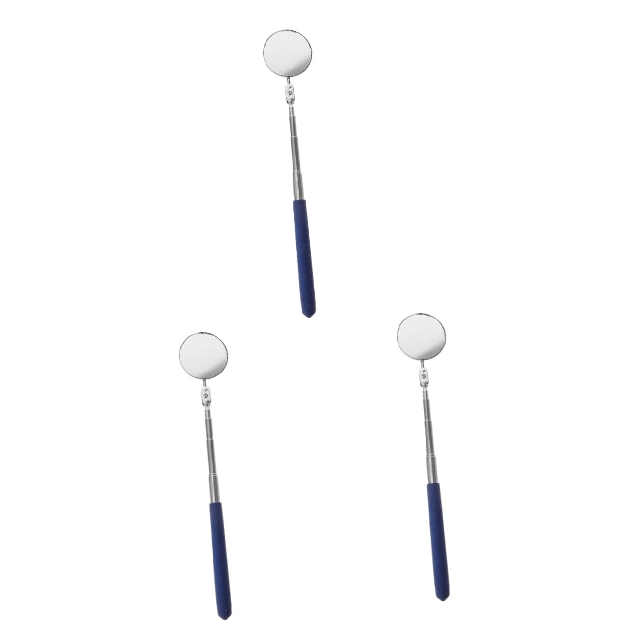 Beatifufu 3pcs Telescoping Inspection Mirror Extendable Handle for Automotive Maintenance Versatile Mechanic Tool for Accessing Hard Reach Areas