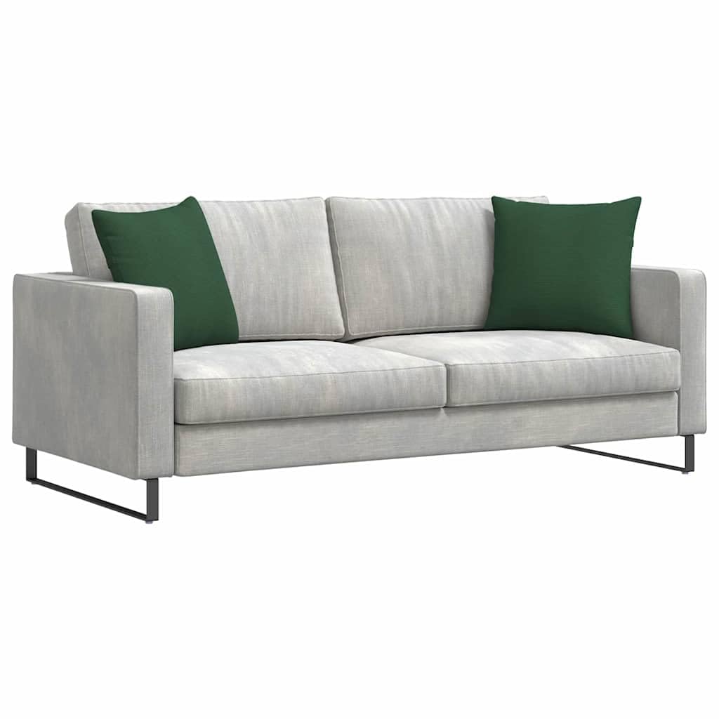 Sofakissen 2er Set Dunkelgrün 45 x 45 cm aus Cordstoff