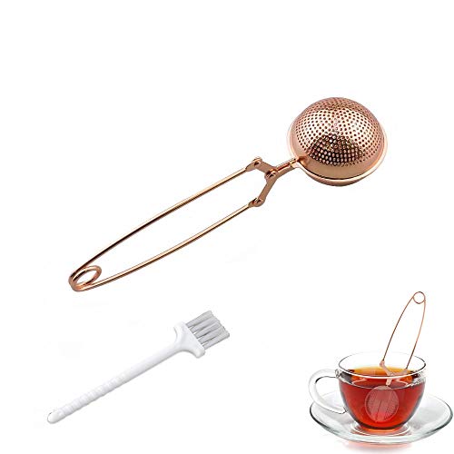 TangYuan 1 colador de t + 1 cepillo,pinzas para bolas de especias,accesorios para cocinar t,filtro de mango largo de acero inoxidable 304,utilizado para filtrar t y especias