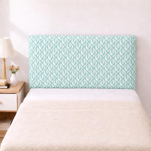 Image of HOMETHREADS Stretchable Lycra /Velvet Bed Cover | Soft, Dust-Proof & Wrinkle-Resistant Bed Back Protector | Fits Leather, Wooden & Fabric Bedsides (Green, 90x65Cm)