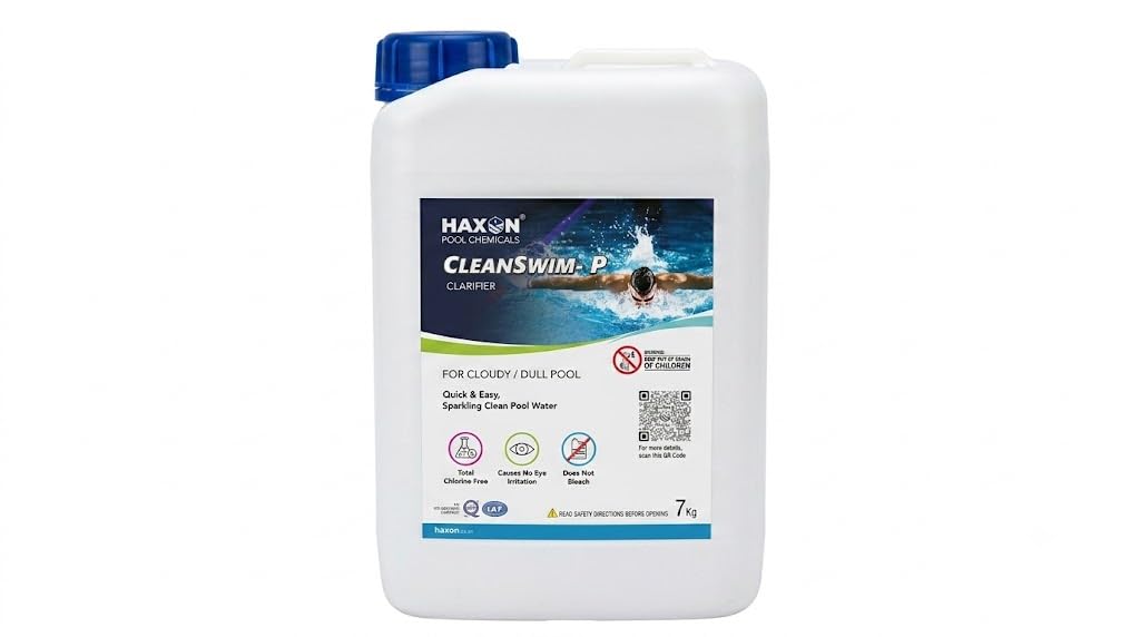 HAXON Swimming Pool Cleanswim - P Pack of 7 KGS | Quickly Removes Cloudiness & Makes Crystal Clears Pool, Spa & Aquarium-image-4