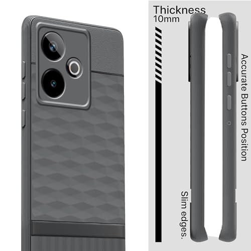 Image of amazon basics TPU Soft Back Cover for Realme GT 7 / Realme GT 7T | Full Camera Protection | Flexible Shockproof Back Case for Realme GT 7 / Realme GT 7T (Gray)