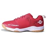 Nivia HY-Court 2.1 Badminton Shoes for Men, Ultimate Footwear for Court Mastery, Padel Shoes, Pickleball Shoes, Non-Marking Court Shoes, Unleash Your Full Court Potential, (Red), UK11
