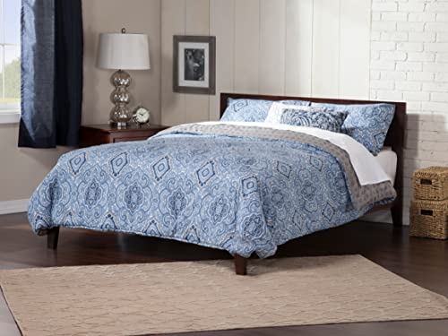 Afi Orlando Queen Platform Bed With Open Footboard And Turbo Charger In Walnut #TOP1