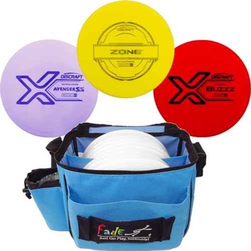 Discraft Disc Golf Starter Set & Fade Bag - Colors Will Vary (160-180g)