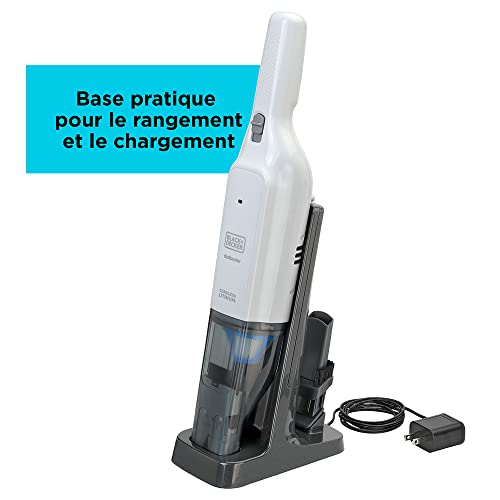 BLACK+DECKER - Aspirateur à main PELICAN (12V 1.5 Ah) - Bec extra-large rétractable 75 mm - Autonomie 11min - 27,5 AirWatts - Fourni avec une base de charge - HLVC315B11-QW - Image 4