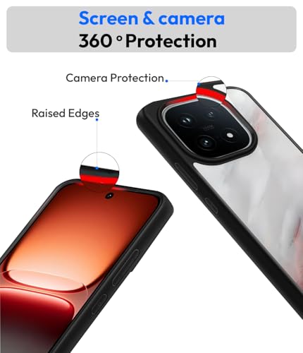 Image of KAPAVER Essential Back Cover Case Compatible with iQOO 15 - Black (PC+TPU) (iQOO 15 - Black)