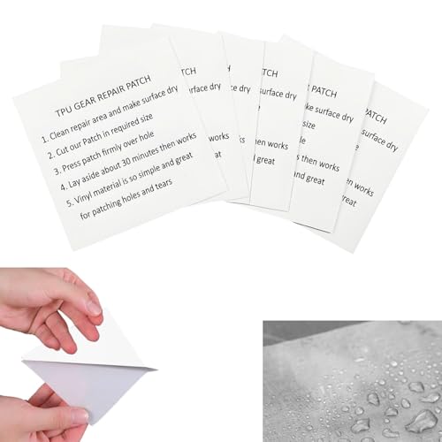 6 Pcs Aufblasbares Flicken Reparaturset, 3.5 x 3.5 in Selbstklebend TPU Pool-Reparaturflicken, Transparenter, Wasserdicht, Vinyl-Reparaturflicken für ufblasbaren Sofas, Schwimmring und Pools