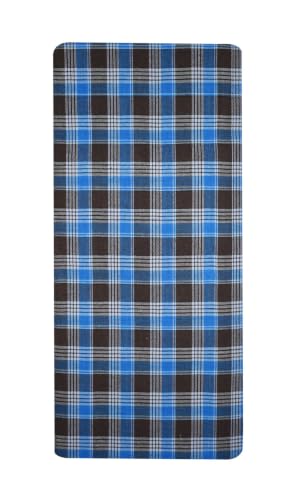 Image of BLUE Leaf Men's Cotton Multi Color Lungis 2.25 Meter (Set of 2)