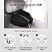 Cabeau Airplane Travel Pillow for Long Flights - Evolution S3 - Supportive Memory Foam with Seat Straps to Secure Your Head and Neck and Provides 360° Support (Jet Black)