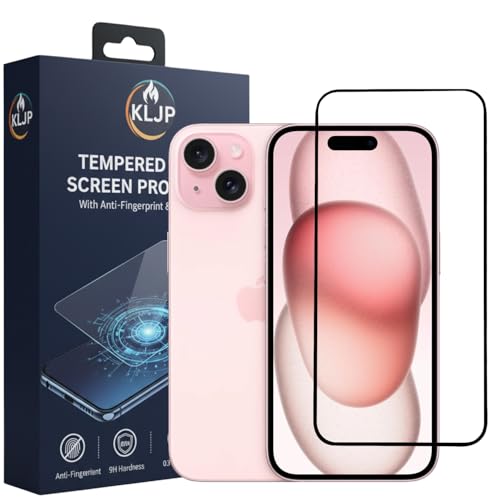 Image of Military-Grade Gorilla Tempered Glass Compatible For iPhone 15 / iPhone 16 (Black) Edge-to-Edge Coverage With Easy Installation Kit (Pack of 1)