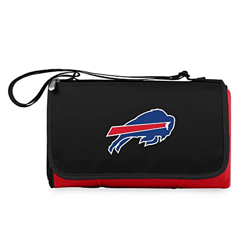 PICNIC TIME NFL Buffalo Bills Blanket Tote Outdoor Picnic Blanket - Beach Blanket - Camping Blanket, (Red with Black Flap) (820-00-100-044-2)