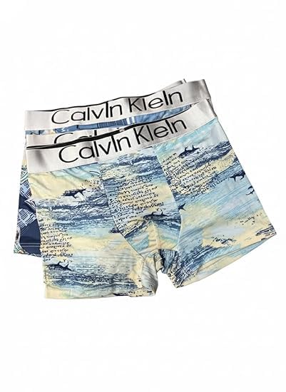fuelclub Calvin KLELN Men's Cotton Geometric Print Boxer Briefs, Breathable Underwear with Modern Pattern for Man Pack of 4-picture-42