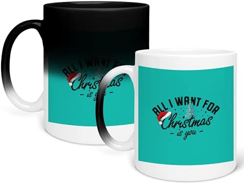 All I Want For Christmas Is You_MRZ3654 Color Changing Mug Magic Heat Coffee Mug – Funny Cup for Home Dorm Decoration Taza que cambia de color 325ml