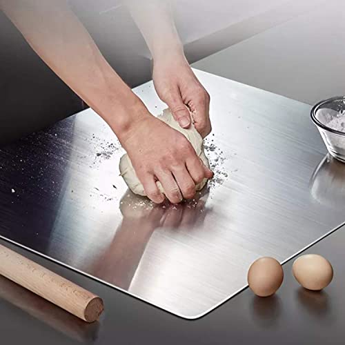 KORVOS Stainless Steel Cutting Board, 15.7" x 11.8" Double-S...