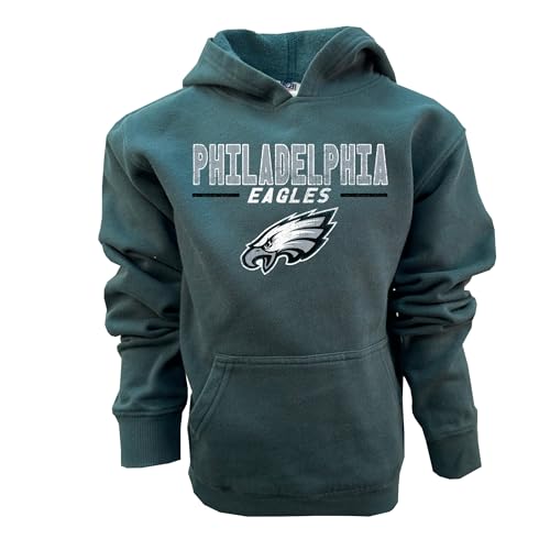 Wes and Willy NFL Kids Fleece Hoodie Philadelphia Eagles XL Eagles Green