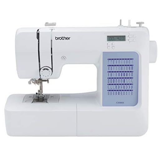 Brother CS5055 Computerized Sewing Machine, 60 Built-in Stitches, LCD Display, 7 Included Feet, White