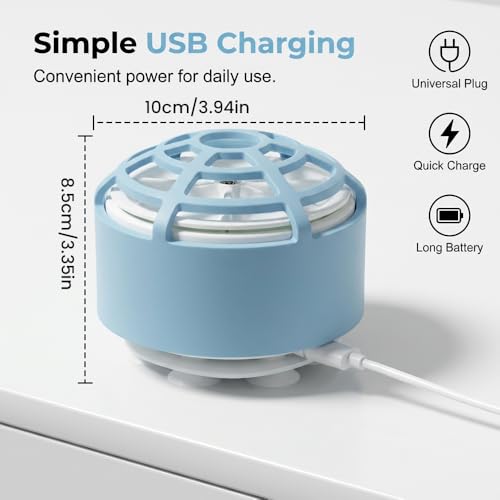 2-in-1 Fruit and Vegetable Washing Machine, 2026 Upgraded Upgraded Fruit Cleaner Device Waterproof, for Berries & Meat, with Titanium Electrolysis Purification for Home Kitchen (Blue) - Thumbnail 5