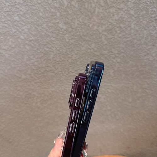 Coque iPhone 17 silicone rigide violette protégeant contre les chutes nocturnes