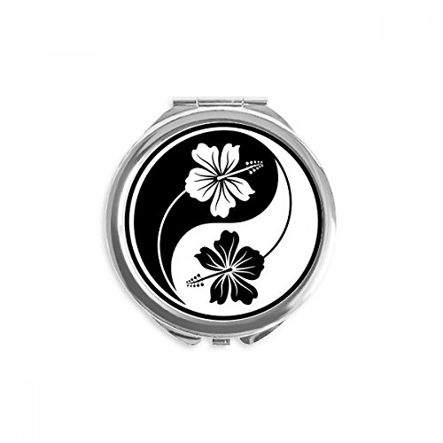 Miroir de poche bouddhisme yin-yang, idée cadeau originale pour retouche maquillage