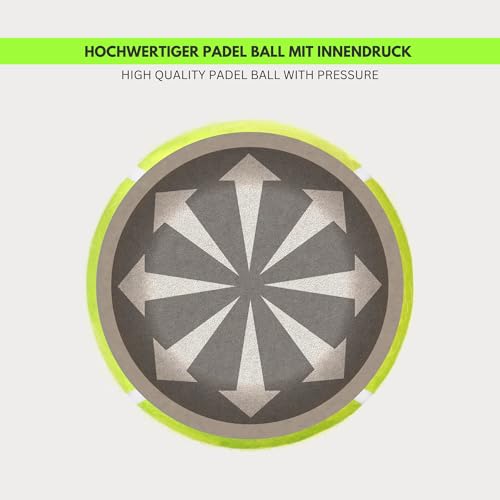 BallX Padel Bälle XP4000 mit Innendruck [3ER DOSE] - Padel Tennis Bälle aus Filz - Paddle Ball Qualitätswolle - Allrounder Paddle Balls - Pädelbälle Langlebig - Tennisbälle